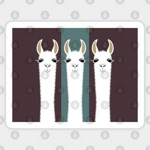 LLAMA TRIPLETS Sticker by JeanGregoryEvans1